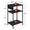 3-Tier Side Table with Built-in Power Outlet Modern End Table with Storage for Living Room, Bedroom, Office